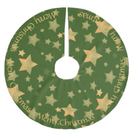 Groen Goud Sterren Elegant  Vrolijk Kerstfeest Kerstboom Rok