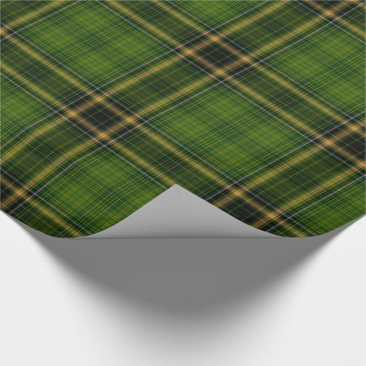 Groen Goud Tartan Plaid Cadeaupapier (Hoek)