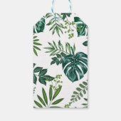 Groen Goud Tropisch Oerwoud Dieren Baby shower Cadeaulabel (Achterkant)