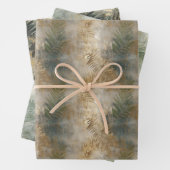 Groen goud tropische bladeren inpakpapier vel (In situ)