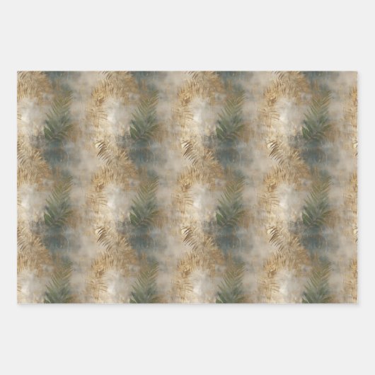 Groen goud tropische bladeren inpakpapier vel (Voorkant)