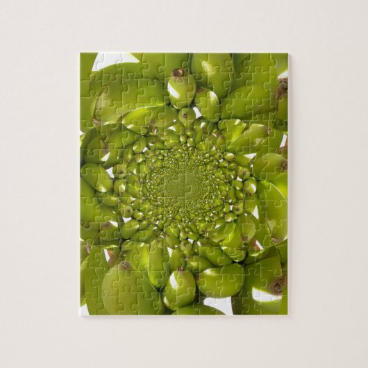 Groen Goud: Tropische Twist banaan Kaleidoscoop Legpuzzel (Verticaal)