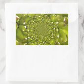 Groen Goud: Tropische Twist banaan Kaleidoscoop Rechthoekige Sticker (Tas)