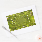 Groen Goud: Tropische Twist banaan Kaleidoscoop Rechthoekige Sticker (Envelop)