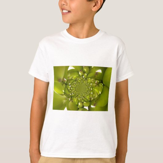 Groen Goud: Tropische Twist banaan Kaleidoscoop T-shirt (Voorkant)