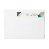 Groen & Goud Tropische Warm Wensen Vakantie (Achterkant)