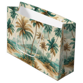 GROEN & GOUD TROPISCHE ZOMER PALMBOMEN GROOT CADEAUZAKJE
