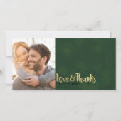 Groen Goud Trouwfoto Liefde & Bedankt Bedankt (Voorkant)