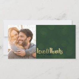 Groen Goud Trouwfoto Liefde & Bedankt Bedankt