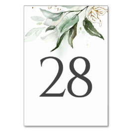 Groen & Goud Trouwtafel Aantal Kaarten