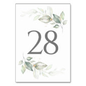 Groen & Goud Trouwtafel Aantal Kaarten (Voorkant)