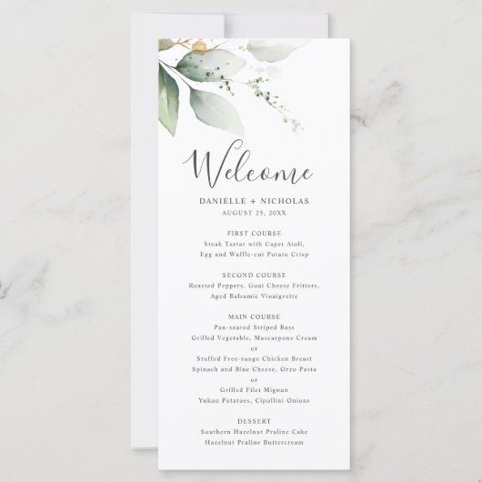 Groen Goud Tuin Huwelijksprogramma (Voorkant)