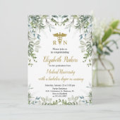 Groen Goud Verpleegkundig Afstudeerfeest Kaart (Staand voorkant)