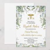 Groen Goud Verpleegkundig Afstudeerfeest Kaart (Voorkant / Achterkant)