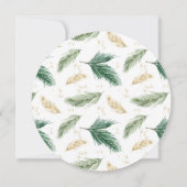 Groen goud Virtual Baby shower Winter Kaart (Achterkant)