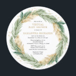 Groen goud Virtual Baby shower Winter Kaart<br><div class="desc">Voor een geavanceerdere aanpassing van dit ontwerp,  selecteer hierboven eenvoudig de knoop "van het Aanpassen"!</div>