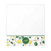 Groen Goud voetballen Accent Atleet Cadeaus Notitieblok (Voorkant)