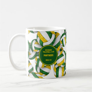 Groen Goud Volleybal Team Kleuren Coach Naam Koffiemok