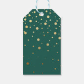 Groen Goud Vrolijk Kerstmis Eucalyptus Krans Cadeaulabel (Achterkant)