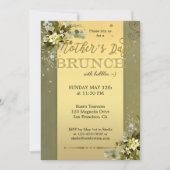 Groen Goud Waterverf Moederdag Brunch Kaart (Voorkant)