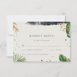 Groen & Goud Waterverf Tropisch Trouw RSVP