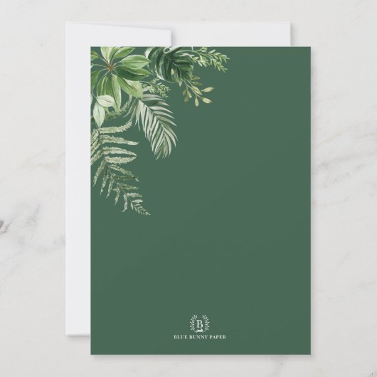 Groen goud wild een Safari Party Animals Kaart (Achterkant)