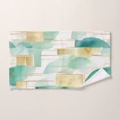 Groen Goud Wit Abstract Bad Handdoek (Handdoek)
