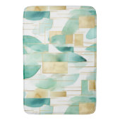 Groen Goud Wit Abstract Badmat (Voorkant Verticaal)