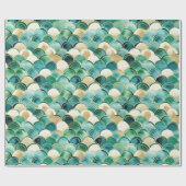 Groen Goud Wit Abstract Cadeaupapier (Vlak)