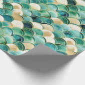 Groen Goud Wit Abstract Cadeaupapier (Hoek)