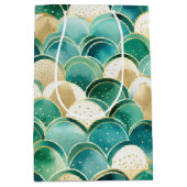 Groen Goud Wit Abstract Medium Cadeauzakje (Voorkant)