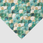 Groen Goud Wit Abstract Tissuepapier (Detail)