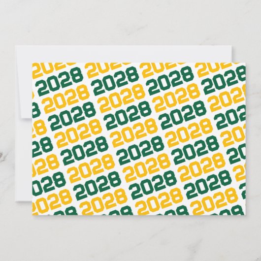 Groen, Goud & Wit Afstuderen Fotouitnodiging Kaart (Achterkant)