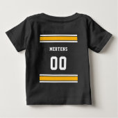 Groen Goud Wit Sport Jersey Team Naam Donker (Achterkant)