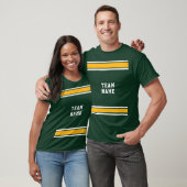 Groen Goud Wit Sport Jersey Teamnaam Unisex T-shirt (Unisex)