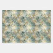 Groen Goud Wit Tropisch Bladeren Inpakpapier Vel (Voorkant 2)