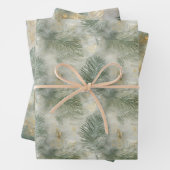 Groen Goud Wit Tropisch Bladeren Inpakpapier Vel (In situ)