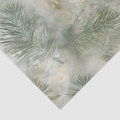 Groen Goud Wit Tropisch Bladeren Tissuepapier (Detail)