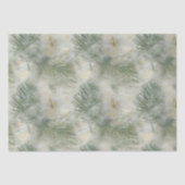 Groen Goud Wit Tropisch Bladeren Tissuepapier (Voorkant)