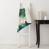 Groen Goud Witte Bomen Kerstmis Sherpa Deken (In situ)