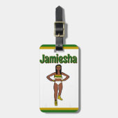 Groen Goud Witte Danser #1 Bagagelabel (Voorkant verticaal)