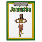 Groen Goud Witte Danser #1 Klembord (Voorkant)