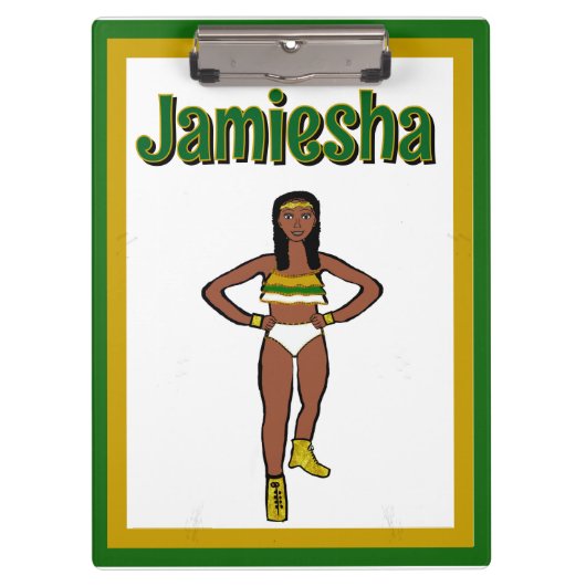 Groen Goud Witte Danser #1 Klembord (Voorkant)