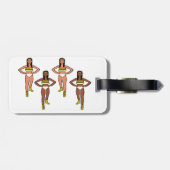 Groen Goud Witte Danser #2 Bagagelabel (Achterkant horizontaal)