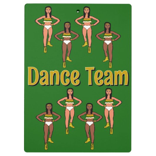 Groen Goud Witte Danser #2 Klembord (Achterkant)