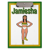 Groen Goud Witte Danser #2 Klembord (Voorkant)