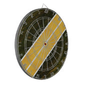 Groen Goud Witte Lijnen Dartbord (Voorkant Links)