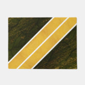 Groen Goud Witte Lijnen Deurmat (Voorkant)