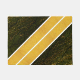 Groen Goud Witte Lijnen Deurmat