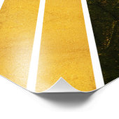 Groen Goud Witte Lijnen Foto Afdruk (Hoek)